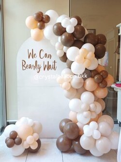 Organic Backdrop ทายเพศ ฉาก U คว่ำ ขนาด กว้าง 1 เมตร สูง 180 ซม. (ฉากสีขาว) พร้อมตกแต่ง สามารถเปลี่ยนสีลูกโป่ง/เปลี่ยนข้อความ/เปลี่ยนสี-ฉากได้