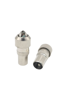 ปลั๊ก75โอห์ม(ทีวี) เหล็ก(ผู้) PAL-101(แพ็คคู่)