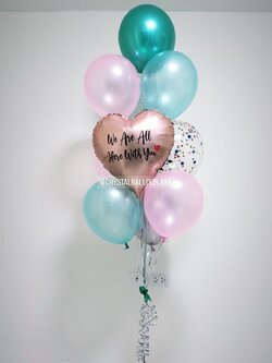 ลูกโป่ง โอกาสพิเศษอิ่นๆ ฟอยล์หัวใจ ขนาด 18" 1 ชิ้น พร้อมตกแต่ง สามารถเปลี่ยนสีลูกโป่ง/เปลี่ยนข้อความ/เปลี่ยนสี-ฟอยล์ตกแต่งได้