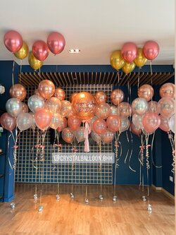 ลูกโป่ง วันเกิด Bubble ขนาด 24" พร้อม ช่อลูกโป่ง ช่อ 5 ลูก 8 ช่อ,ช่อลูกโป่ง ช่อ 7 ลูก 2 ช่อ,ลูกโป่งใส ใส่กลิตเตอร์,ลูกโป่งลอยฝ้า 10 ลูก พร้อมตกเเต่ง สามารถเปลี่ยนสีลูกโป่ง/เปลี่ยนข้อความ/เปลี่ยนขนาดได้