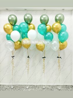 ลูกโป่ง เปิดงาน ช่อลูกโป่ง ช่อ 7 ลูก 4 ช่อ พร้อมตกแต่ง สามารถเปลี่ยนสีลูกโป่งได้