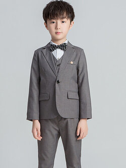 พร้อมเช่า ชุดสูทเด็กชาย สีเทา สากล ** พร้อมเช่าไซส์ 110,120,130, 140**