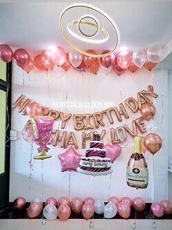 ลูกโป่ง วันเกิด ฟอยล์ตัวอักษร Happy Birthday พร้อม ฟอยล์ตัวอักษร 11 ตัวอักษร,ช่อลูกโป่ง 3 ลูก 1 ช่อ,ช่อลูกโป่ง 2 ลูก 1 ช่อ,ลูกโป่งลอยฝ้า 20 ลูก,ลูกโป่งโปรยพื้น 20 ลูก,ฟอยล์ตกแต่ง 5 ชิ้น พร้อมตกแต่ง สามารถเปลี่ยนสีลูกโป่ง/เปลี่ยนฟอยล์ตกแต่งได้