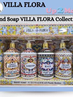 HAND SOAP VILLA FLORA COLLECTION เซตสบู่ล้างมือขนาด 636 ml (Set of 4) "Made in USA"