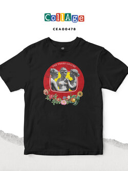 เสื้อยืดพิมพ์ลาย THE THREE GRACES I รหัส CEA00478 สีดำ #เสื้อยืด #Collage