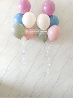 ลูกโป่ง แสดงความยินดี ช่อลูกโป่ง ช่อ 5 ลูก 2 ช่อ พร้อมตกแต่ง สามารถเปลี่ยนสีลูกโป่งได้