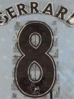 ชุดชื่อและเบอร์ติดเสื้อฟุตบอล #8 เจอร์ราร์ด สโมสรลิเวอร์พูล (ชุดเยือน EPL 2007/12) PLAYER SIZE ใหม่ / #8 GERRARD LIVERPOOL Football Club (Away EPL 2007/12) PLAYER SIZE Name and Number Set NEW