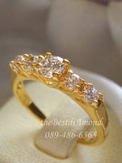 BR053+++แหวนแถวแบบชู+++ สวย เรียบ เก๋ น่ารักมาก ใส่ได้นานไม่ล้าสมัย ขายดีค่ะ ชุบทองแท้ 24 K หนา 5ไมครอน