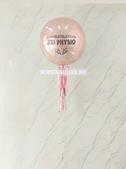 ลูกโป่ง เปิดร้าน Bubble ขนาด 24" กลิตเตอร์สีโรสโกล 1 ลูก พร้อมตกแต่ง สามารถเปลี่ยนสีลูกโป่ง/เปลี่ยนข้อความ/เปลี่ยนขนาดได้