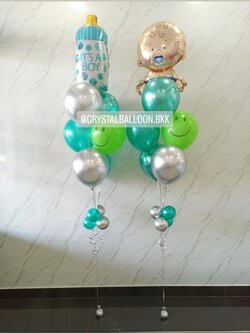 ลูกโป่ง Welcome Baby ช่อลูกโป่งฟอยล์ขวดนม ช่อ 7 ลูก 1 ช่อ พร้อม ช่อลูกโป่งฟอยล์เด็ก ช่อ 7 ลูก 1 ช่อ พร้อมตกแต่ง สามารถเปลี่ยนสีลูกโป่ง/เปลี่ยนฟอยล์ตกแต่งได้