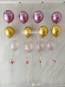 ลูกโป่ง แบบ ช่อลูกโป่ง ช่อ 3 ลูก 4 ช่อ พร้อมตกแต่ง สามารถเปลี่ยนสีลูกโป่ง/เปลี่ยนข้อความได้