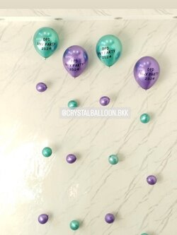 ลูกโป่ง New Year ลูกโป่งฟองอากาศ 4 เส้น พร้อมตกแต่ง สามารถเปลี่ยนสีลูกโป่ง/เปลี่ยนข้อความได้