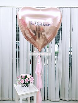 ลูกโป่ง ฟอยล์หัวใจ ขนาด 32"/40" มอบแด่คนพิเศษ พร้อมตกแต่ง สามารถเปลี่ยนสี-ฟอยล์ตกแต่ง/เปลี่ยนข้อความได้