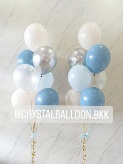 ลูกโป่ง แสดงความยินดี ลูกโป่งช่อ 7 ลูก 2 ช่อ พร้อมตกแต่ง สามารถเปลี่ยนสีลูกโป่ง/เปลี่ยนข้อความ/เปลี่ยนขนาด