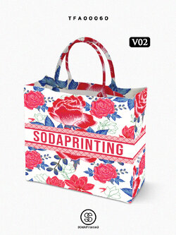 กระเป๋า Book Tote Bag Rosé Collection รหัส TFA00060 #ใส่ชื่อได้ #SOdAbag #SOdAPrintinG