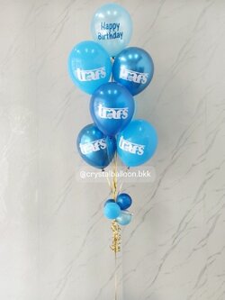 ลูกโป่ง วันเกิด ลูกโป่งช่อ 7 ลูก 1 ช่อ พร้อมตกเเต่ง สามารถเปลี่ยนสีลูกโป่ง/ข้อความสามารถเปลี่ยนได้