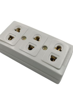 เต้าเสียบ 3ตาลอย แบบช่องขาเสียบ2ขา