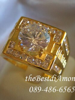 BR807+++แหวนชายดีไซน์สี่เหลี่ยมหรูหรา+++หรูสุดๆ เพชรแพรวพราว พร้อมโชว์เพชรขนาด 2 กะรัตกว่าๆ สวยเหมือนออกมาจากร้านจิวเวลลี่เลยค่ะ