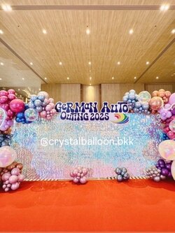 Organic Backdrop เปิดงาน ฉากสีเงิน ขนาด 6 x 2.5 เมตร ลูกโป่ง ออแกรนิค พร้อมฟอยล์กลมโฮโลแกรม,ป้ายโฟมบอร์ด ตกแต่ง ภายในงาน พร้อมตกแต่ง สามารถเปลี่ยนสีลูกโป่งได้