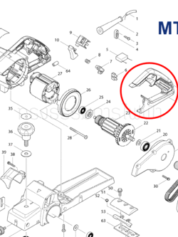 ด้ามจับ กบไสไม้ Maktec มาคเทค รุ่น MT111 [#13] Pn.454046-2 (แท้) ##