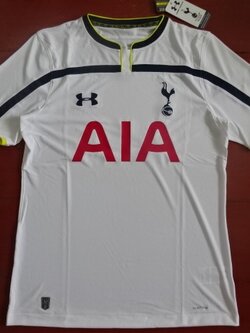 เสื้อฟุตบอล ทีมสโมสรท็อตแน่ม ฮ็อทสเปอร์ ชุดเหย้า 2014/15 ใหม่ L-Size / TOTTENHAM HOTSPUR Football Shirt Home Kit 2014/15 Jersey NEW L-Size