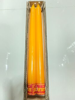 เทียนหอม ตราเต่ามังกร เบอร์ 9 สูง 46 ซม. กว้าง 3.7 ซม. สีเหลืองส้ม