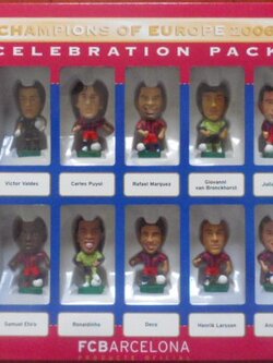 ตุ๊กตาโมเดลนักฟุตบอล ทีมแพ็ค 12x สโมสรบาร์เซโลน่า โครินเธียน โปรสตาร์ - UEFA Champions League Champions 2006 ใหม่ / 12x BARCELONA Football Club Corinthian ProStars Football Figure Team Pack - UEFA Champions League Champions 2006 NEW