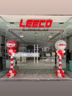 เสาลูกโป่ง Grand Opening Bubble ขนาด 36" กลิตเตอร์สีเเดง 1 เสา,กลิตเตอร์สีขาว 1 เสา พร้อมตกเเต่ง สามารถเปลี่ยนสีลูกโป่ง/เปลี่ยนข้อความได้