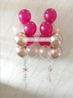 ลูกโป่ง งานแต่ง ช่อลูกโป่ง ช่อ 7 ลูก 2 ช่อ พร้อมตกแต่ง สามารถเปลี่ยนสีลูกโป่งได้