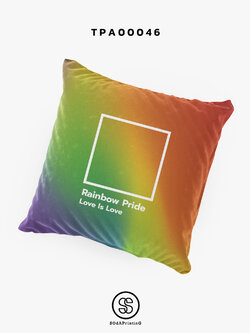 หมอนอิง ลาย Rainbow Pride LOVE IS LOVE รหัส TPA00046 #SOdAPillow #SOdAhome