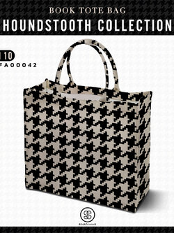 กระเป๋า Book Tote Bag HOUNDSTOOTH COLLECTION รหัส TFA00042 #SOdAbag #SOdAPrintinG