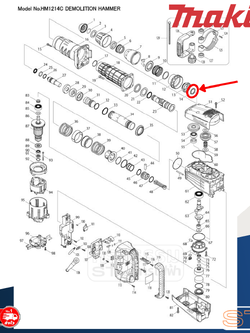 LOCK RING เครื่องสกัดคอนกรีต Makita มากีต้า HM1214C [#14] P/N.324988-3 (แท้) ##
