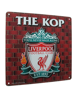 ป้ายเหล็ก ฟุตบอล สโมสรลิเวอร์พูล - ตราสโมสร LFC / เดอะค็อป ใหม่ / LIVERPOOL Football Club Metal Signage - LFC Logo / THE KOP NEW