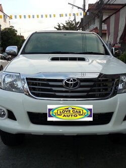 ผ้ายางปูพื้นรถยนต์ Toyota Vigo Cab จิ๊กซอร์สีส้มขอบส้ม