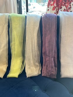 ผ้าคลุมไหล่ ผ้าแก้วออกันซ่า คละสี