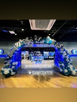 Organic Backdrop เปิดงาน-เปิดตัวสินค้า Theme สีขาว-ทีล พร้อม ฟอยล์ตัวอักษร 16" 16 ตัวอักษร พร้อมตกแต่ง ลูกโป่งฐานตั้ง ประดับ 2 ข้าง ราคาโทรสอบถาม สามารถเปลี่ยนสีลูกโป่ง/เปลี่ยนสี-ฟอยล์ตัวอักษรได้