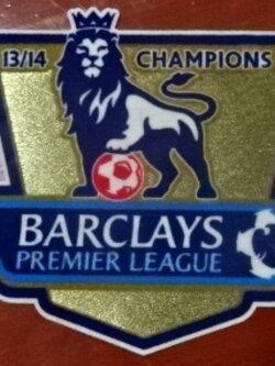 อาร์มสัญลักษณ์ฟุตบอล การแข่งขันฟุตบอลพรีเมียร์ ลีก - PREMIER LEAGUE CHAMPIONS 2013/14 PLAYER SIZE ใหม่ / PREMIER LEAGUE National Football League PLAYER SIZE Football Patch/Badge - PREMIER LEAGUE CHAMPIONS 2013/14 NEW