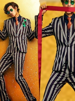 Pre-order ชุดสูทชาย ลายทาง