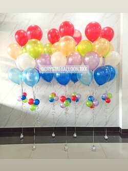 ลูกโป่ง New Year ช่อลูกโป่ง ช่อ 7 ลูก 7 ช่อ Theme Colorful พร้อมตกแต่ง สามารถเปลี่ยนสีลูกโป่งได้