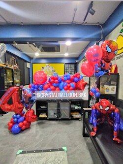 ลูกโป่ง วันเกิดเด็ก Organic ขนาด 1.2 เมตร Theme Spider Man 4D พร้อม ช่อลูกโป่ง Spider Man ช่อ 5 ลูก 1 ช่อ,ฟอยล์ตัวเลข 40" ตั้งฐาน 1 ชิ้น,ฟอยล์หัวใจ 18" 1 ชิ้น,ฟอยล์ Spider Man 1 ชิ้น สามารถเปลี่ยนสีลูกโป่ง/เปลี่ยนข้อความ/เปลี่ยนฟอยล์ตกแต่งได้