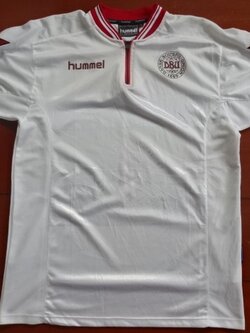 เสื้อฟุตบอล ทีมชาติเดนมาร์ค ชุดเยือน ชุดลุยศึกยูโร 2000 L-Size / DENMARK Football Shirt Away Kit EURO 2000 Jersey L-Size