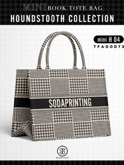 Mini Book tote bag HOUNDSTOOTH COLLECTION รหัส TFA00073 #ใส่ชื่อได้ #SOdAbag