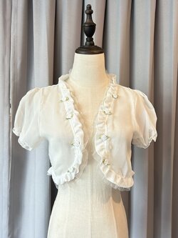 เสื้อคลุม ผ้าชีฟอง ใส่สบาย เนื้อนิ่มเด้ง ไม่ระคายผิว สีขาว