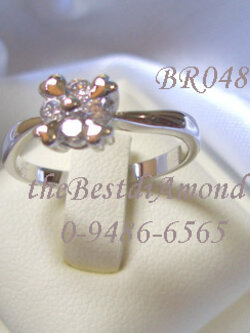 ชื่อสินค้า: แหวนหัวใจแซมดอกไม้ น่ารักมากค่ะ ชุปทองแท้ 24 K 5 ไมครอน รหัส BR048RD