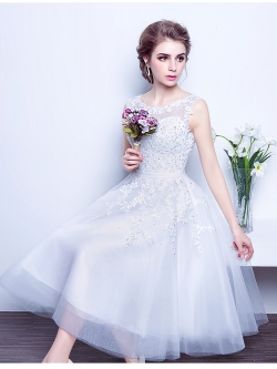 Pro-order เดรสสวย ถ่ายพรีเวดดิ้ง แขนกุด สวยหวานโชว์หลัง (ซิปหลัง)