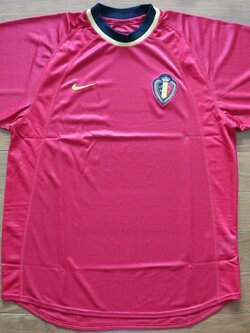 เสื้อฟุตบอล ทีมชาติเบลเยี่ยม ชุดเหย้า ชุดลุยศึกยูโร 2000 ใหม่ L-Size / BELGIUM Football Shirt Home Kit EURO 2000 Jersey NEW L-Size