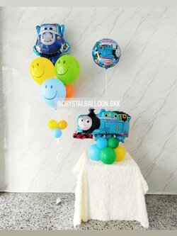 ลูกโป่ง วันเกิดเด็ก ช่อลูกโป่งฟอยล์ Super Wings ช่อ 5 ลูก 1 ช่อ พร้อม ฟอยล์รถไฟ Thomas ตั้งฐาน 1 ชิ้น,ฟอยล์กลม ขนาด 18" 1 ชิ้น พร้อมตกแต่ง สามารถเปลี่ยนสีลูกโป่ง/เปลี่ยนฟอยล์ตกแต่งได้