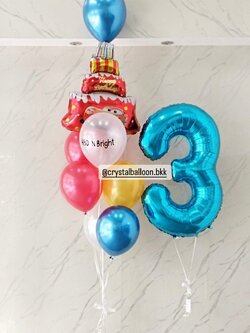 ลูกโป่ง วันเกิดเด็ก ช่อลูกโป่งฟอยล์เค้ก ช่อ 7 ลูก 1 ช่อ พร้อมตกแต่ง พร้อม ฟอยล์ตัวเลข ขนาด 40" 1 ชิ้น พร้อมตกแต่ง สามารถเปลี่ยนสีลูกโป่ง/เปลี่ยนสี-ฟอยล์ตัวเลข/เปลี่ยนฟอยล์ตกแต่งได้