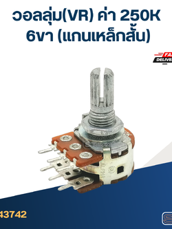 วอลลุ่ม(VR) ค่า 250K 6ขา(แกนเหล็กสั้น)