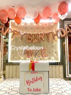 Surprised Box กล่องเซอร์ไพรส์วันเกิด 21“ ลูกโป่ง 4 ลูก พร้อมตกแต่ง ช่อหัวใจ 7 ลูก 2 ช่อ ฟอยล์ happy birthday ฟอยล์ชื่อ 16” ลูกโป่งลอยฝ้า 13 ลูก พร้อมตกแต่ง สามารถใส่รูปได้ 4 รูป สามารถเปลี่ยนสีลูกโป่ง/เปลี่ยนสีข้อความได้